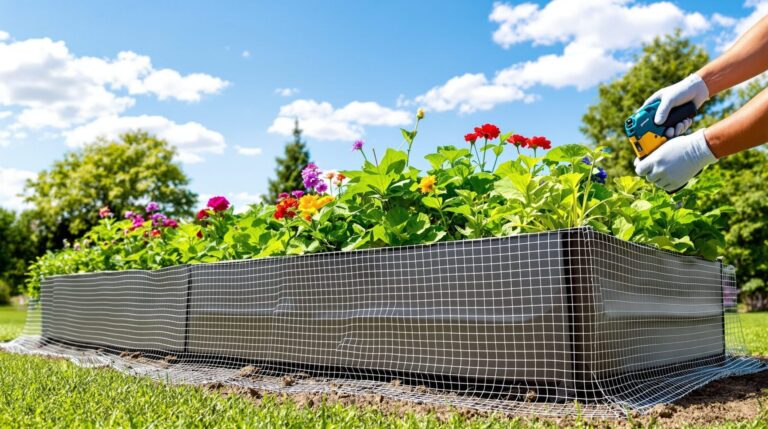 hochbeet wühlmausgitter befestigen